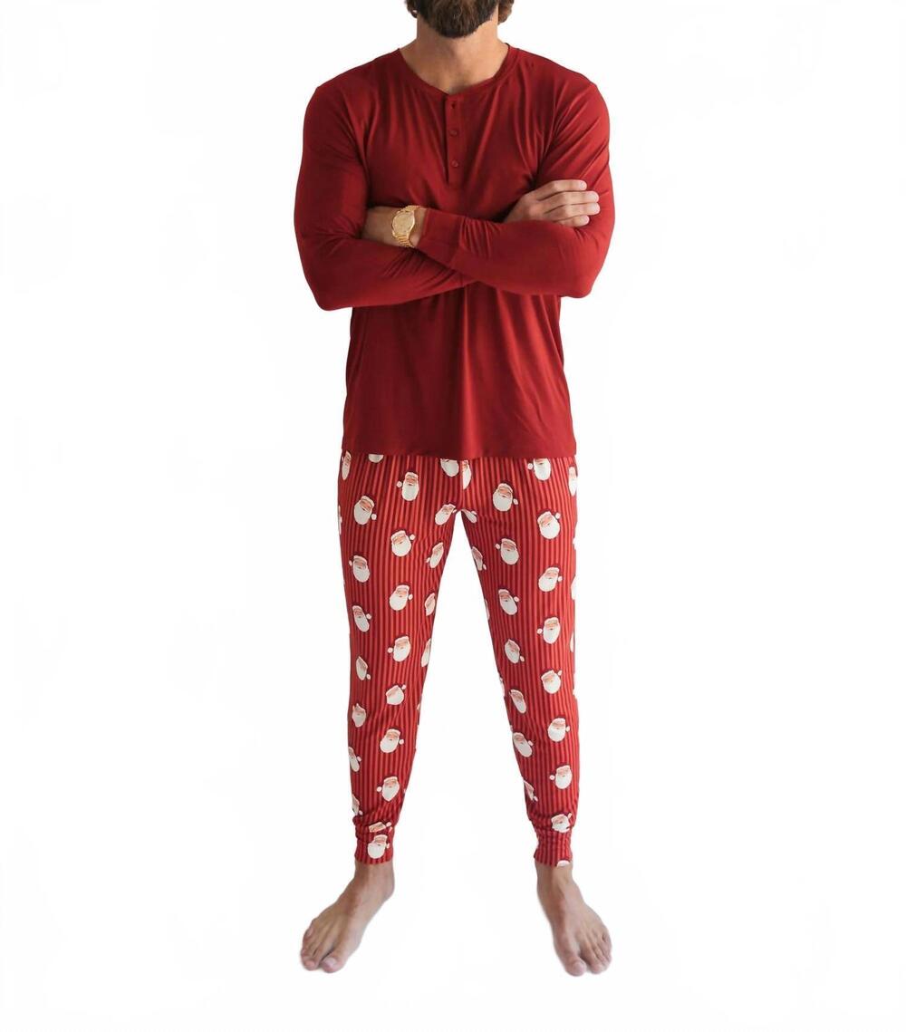 NEW IN MY JAMMERS men's santa pajama set in red
